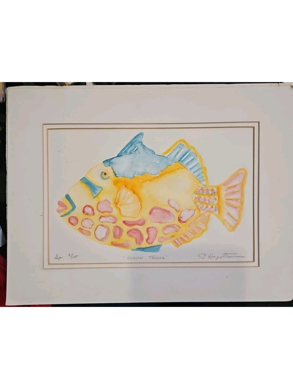 "Clown Trigger" Original Painting By Patricia Hagstrom 12" X 16"